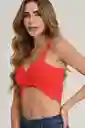 Crop Top Academy Color Rojo Medio Talla S Ragged