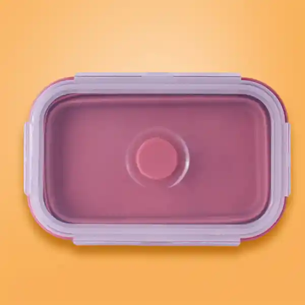 Contenedor  Alimento Plegable Silicona Rojo 550 mL Miniso