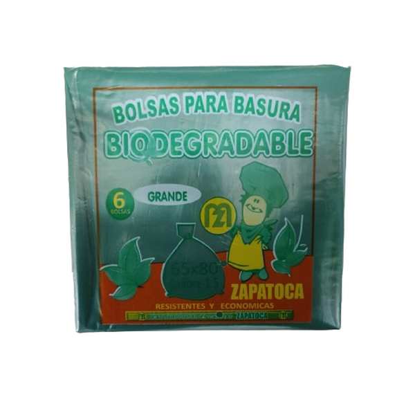 Zapatoca Bolsa Basura Verde Grande 65 x 80 6 und