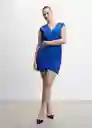 Vestido Dafne Azul Talla 24 Mujer Mango