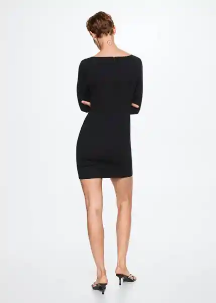 Vestido Sky Negro Talla S Mujer Mango