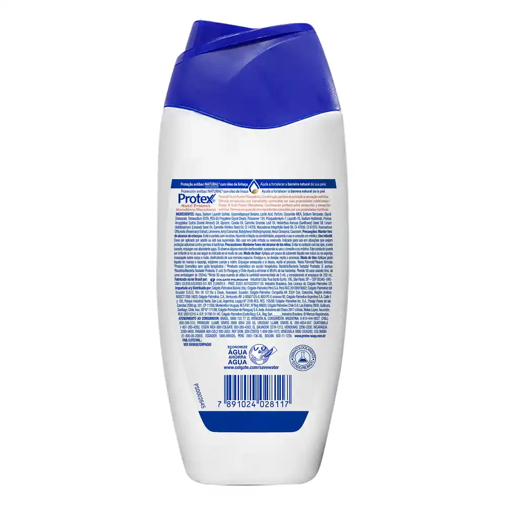 Jabón líquido corporal Protex macadamia 250ml