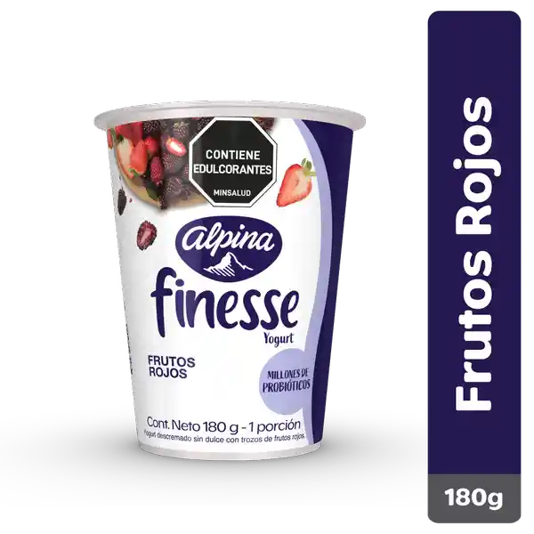 Finesse Yogurt con Probióticos Sabor Frutos Rojos