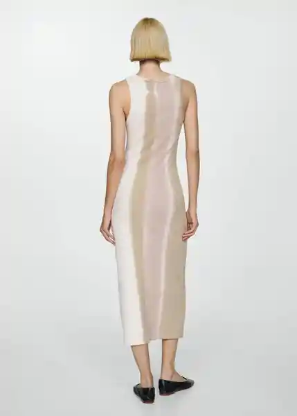 Vestido Rainbow Beige Talla XS Mujer Mango