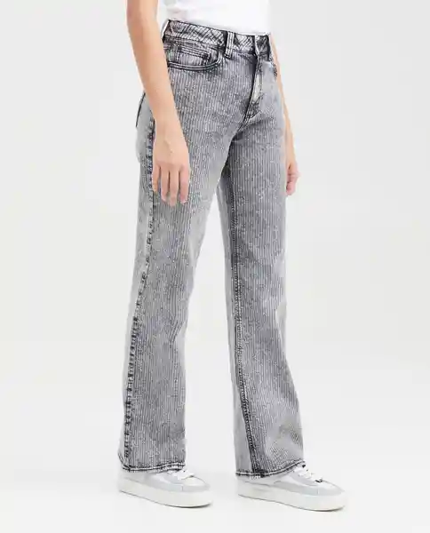 Jean Special Fit Wide Leg Gris Grafito Oscuro Talla 6 Chevignon
