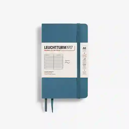 Leuchtturm1917 Cuaderno Pequeño Rayas Azul Sc