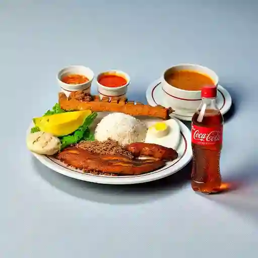 Combo Bandeja con Res + Coca Cola Original 400 ml