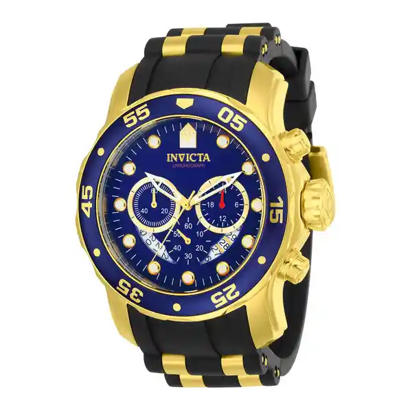 Invicta Reloj Hombre Dorado Negro y Azul 21929