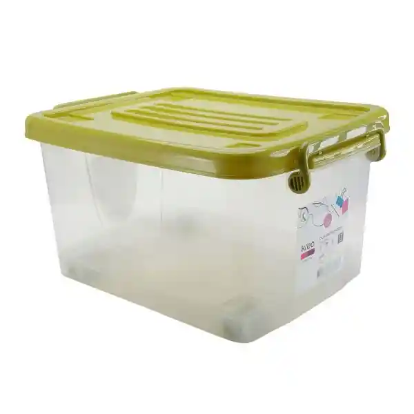 Krea Caja Organizador Con Rueda Transparente Tapa Color 18