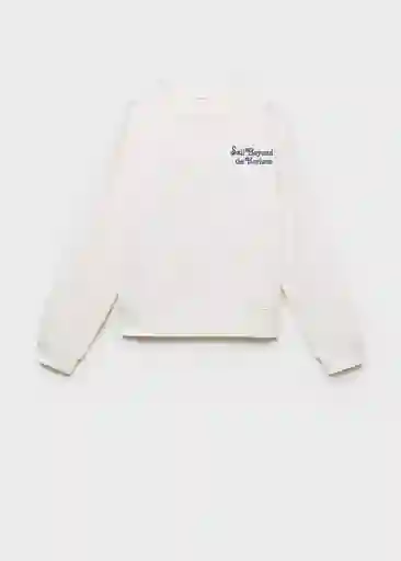 Sudadera Sail Off White Talla 14 Niñas Mango