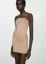 Vestido True Nude Talla S Mujer Mango