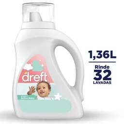 Detergente Líquido Dreft Newborn Ropa de Bebé 32 Lavadas 1.36 L