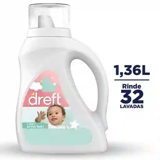 Detergente Liquido Dreft Newborn 32 Lavadas 1 36 L