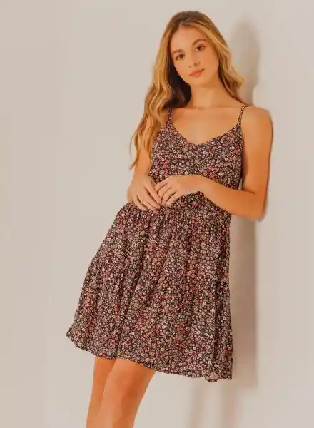 Vestido Manga Sisa Mujer Flores Talla XS People