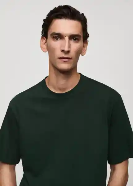Camiseta Anouk Turquesa Talla S Hombre Mango