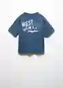 Camiseta West Navy Talla 10 Niño Mango