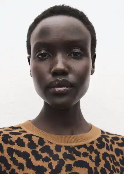 Saco Jersey Leona Crudo Talla M Mujer Mango