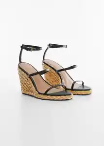 Sandalias Choco Negro Talla 35 Mujer Mango