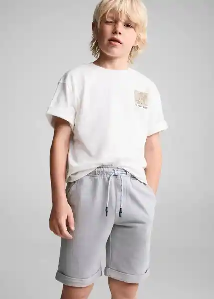 Bermuda Asier6 Gris Talla 12 Niños Mango