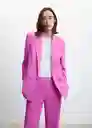 Blazer Americana Iguana Morado Talla 25 Mujer Mango