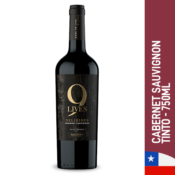 Vino Tinto Cabernet Sauvignon 9lives 750 ml