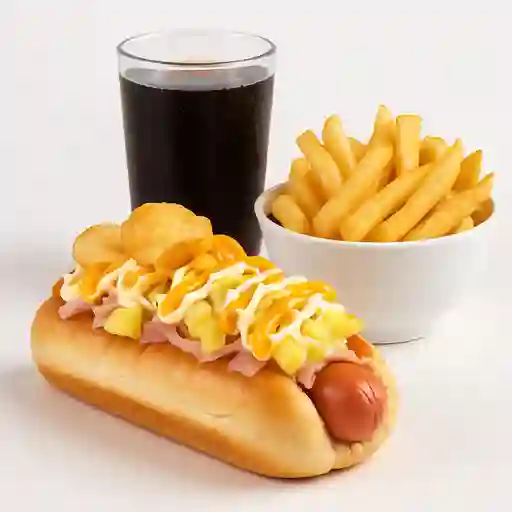 Combo perro caliente hawaiano