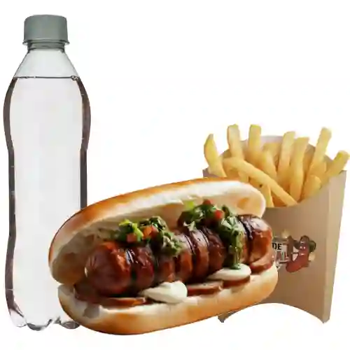 Combo Choridog + Papas + Gaseosa 400 ml
