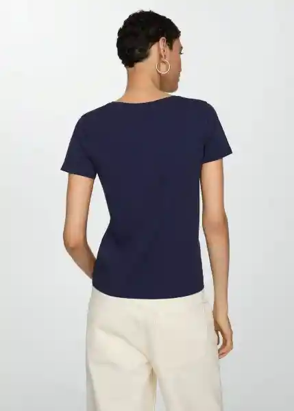 Camiseta Mangolog-h Navy Talla S Mujer Mango