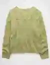 Suéter Tejido Mujer Verde Talla: SMALL 1450309 American Eagle