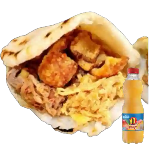 Combo Arepa c/ Todo - Tripledelicia +Hit Mango 500ml