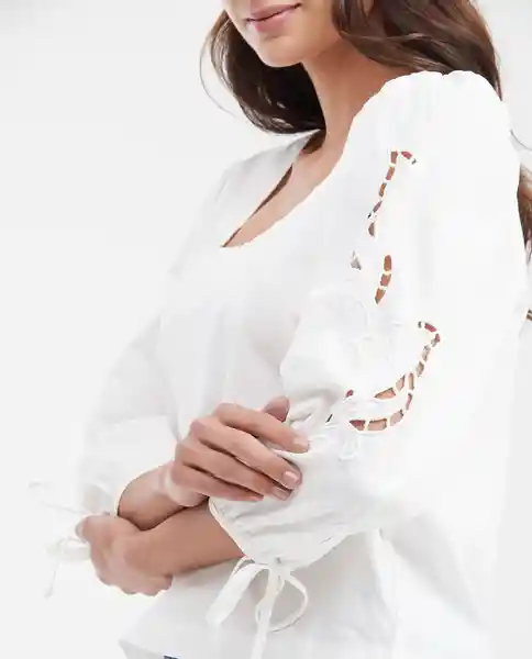 Camisa Embroidery Poplin Crudo Prístino Claro T XS Chevignon