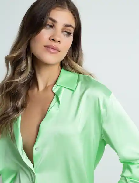 Camisa Nuz Mujer Verde Braña Claro Talla S 512F383 Naf Naf