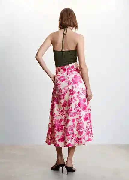 Falda Macarena Rosa Talla 24 Mujer Mango