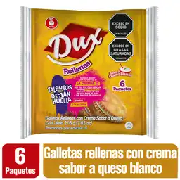 Dux Galletas Tipo Sándwich con Crema Sabor a Queso Blanco