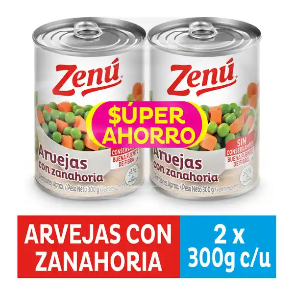 Zenú Arvejas con Zanahoria