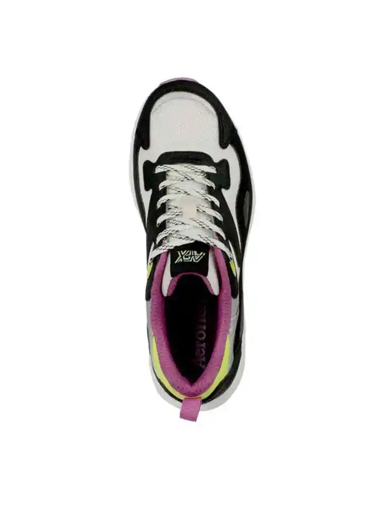 Aeroflex Tenis Mujer Negro Fucsia Talla 38