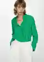 Camisa Lima Verde Talla XL Mujer Mango