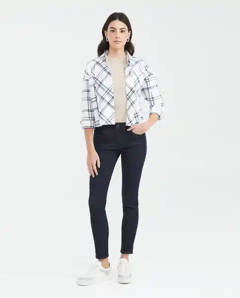 Camisa Checks Femenino Crudo Porcelana Claro Talla L Chevignon