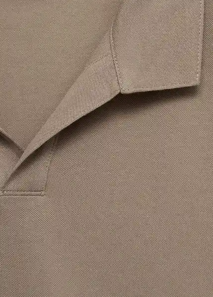 Camiseta Polo Taga Marrón Talla M Hombre Mango