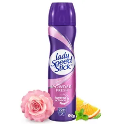 Desodorante Mujer Lady Speed Stick Powder Fresh Aerosol 91 g