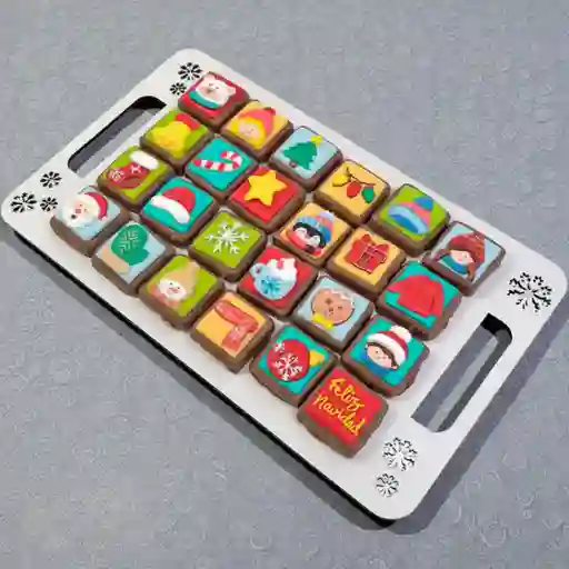 Calendario brownie navideño