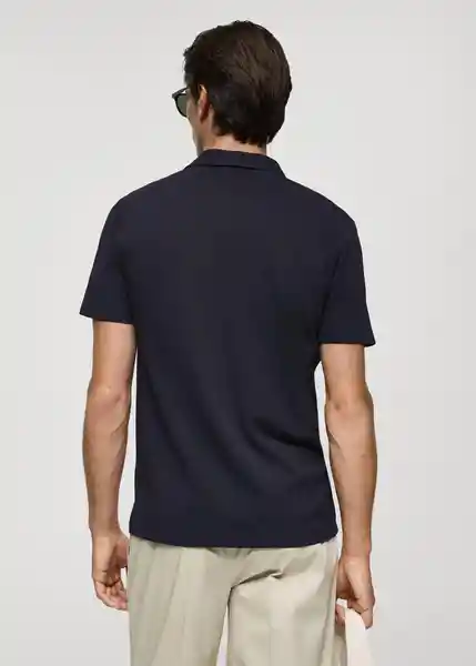 Polo Ezequi Navy Talla L Hombre Mango