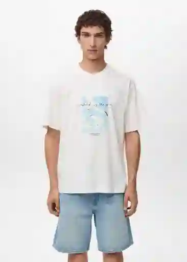 Camiseta Seagull Off White Talla M Hombre Mango