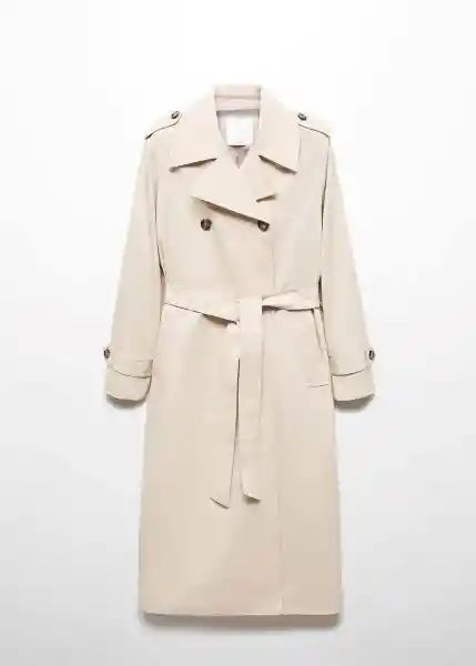 Gabardina Trench Angela Piedra Talla 25 Mujer Mango