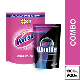 Combo Vanish Ropa Color Líquido + Woolite Ropa Oscura 900mL