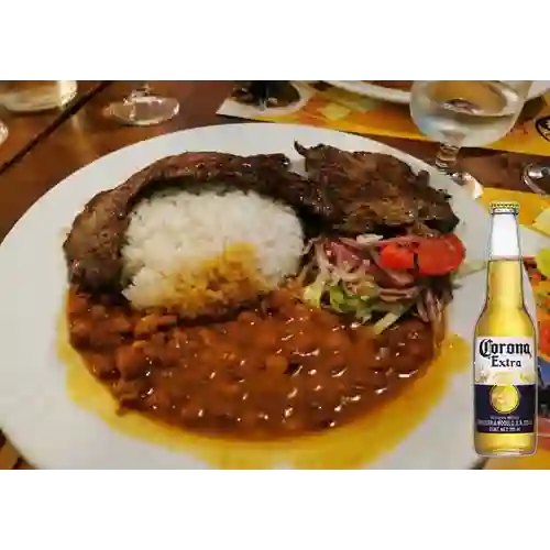 Combo Carne Asada + Cerveza Corona Bot. 355ml