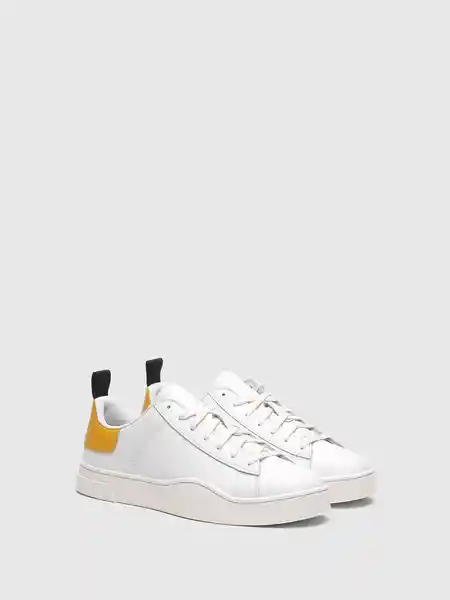 Diesel Tenis S-Clever Low Lace Blanco/Amarillo Talla 9