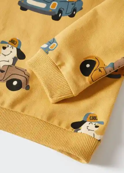 Sudadera Boom Mostaza Talla 69 Niños Mango