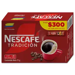 Café instantáneo NESCAFÉ Tradición 48 sobres x 1.5g c/u