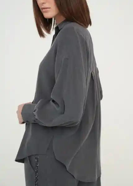 Camisa Nanni Mujer Gris Ceniza Talla M 419g327 Naf Naf